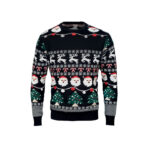 Czarny świąteczny sweter LED z akrylu, rozmiar S/M