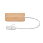 3-portowy bambusowy hub USB - obrazek 2
