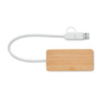 3-portowy bambusowy hub USB - obrazek 3
