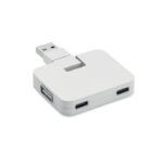 4-portowy hub USB 2.0 z ABS z wyjściem Type-A i Type-C