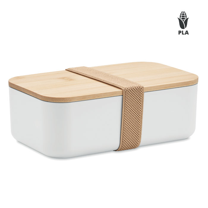 mo2311-06 Lunchbox z PLA z kukurydzy z bambusową pokrywką