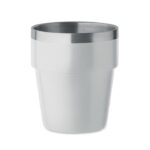 Dwuścienny kubek ze stali nierdzewnej z recyklingu, 250 ml, ciemnozielony