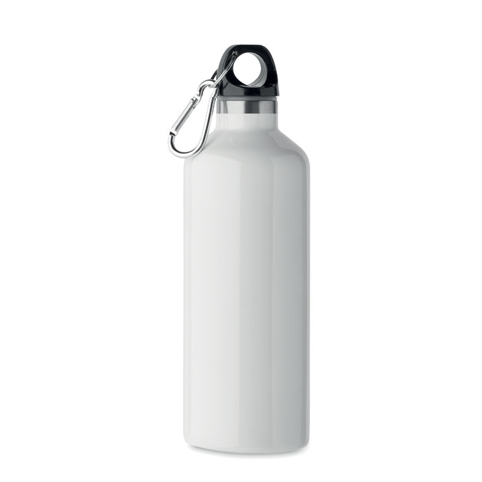 mo2336-06 Butelka termiczna 500 ml ze stali z recyklingu z karabińczykiem
