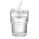 Szklany kubek ze słomką 400ml - obrazek 3