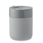 Ceramiczny kubek z silikonowym rękawem i pokrywką