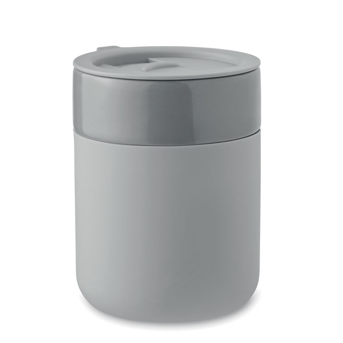 mo2528-07 Ceramiczny kubek z silikonowym rękawem i pokrywką