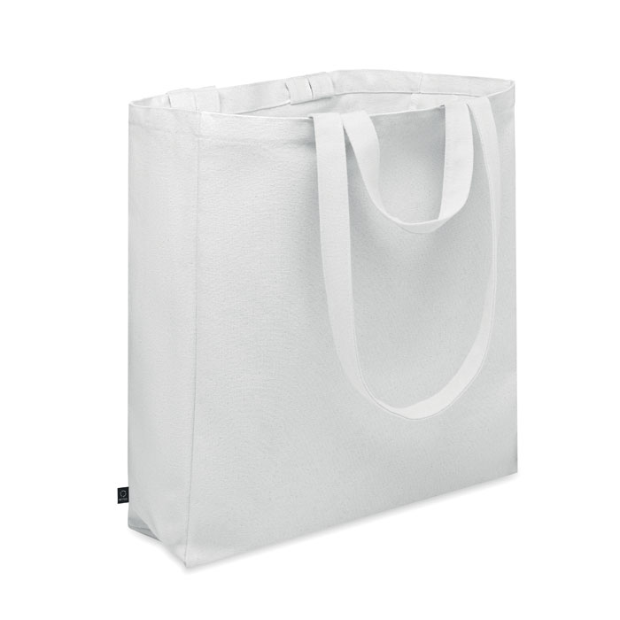mo2565-06 Torba na zakupy z polibawełny z recyklingu 380 g/m², biała