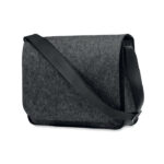 Szara filcowa torba na laptopa w stylu listonoszki z RPET