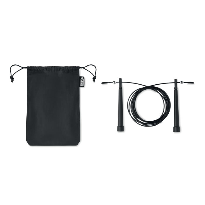 mo6217-03 Regulowana skakanka do szybkiego skakania w etui z RPET