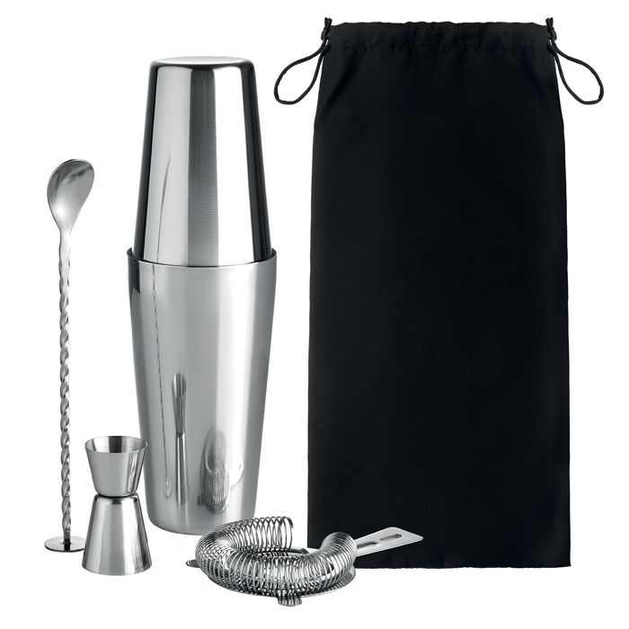 mo6224-17 Zestaw koktajlowy ze stali z shakerem 750 ml w woreczku