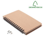 Sosnowy notes A5 GROWNOTEBOOK z podwójną spiralą