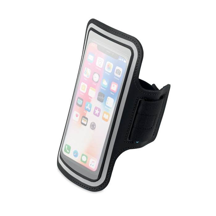 mo6239-03 Neoprenowa opaska na ramię z etui na telefon i odblaskowymi detalami