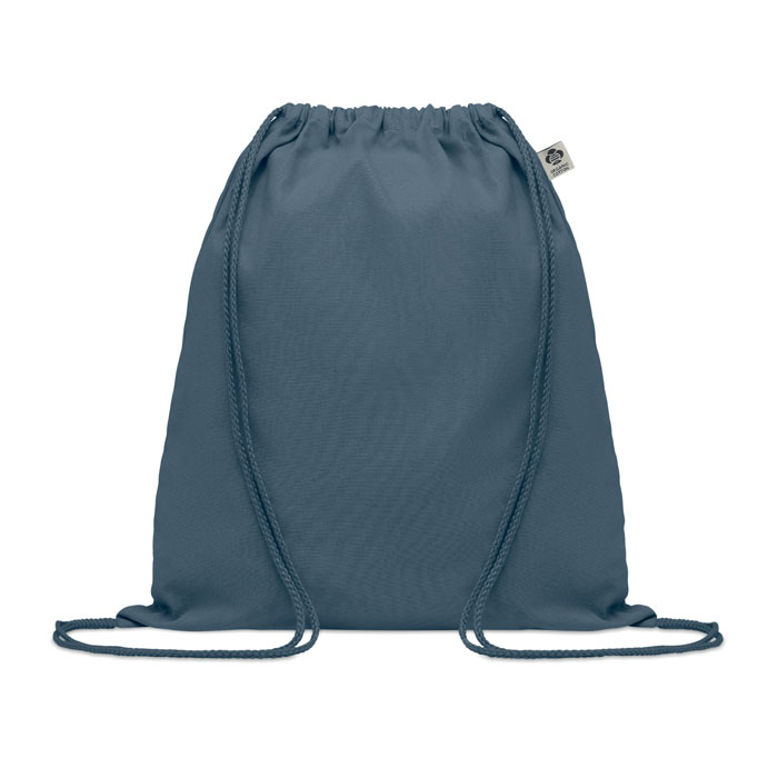 mo6355-04 Torba z bawełny organicznej ze sznurkiem w kolorze zielonym