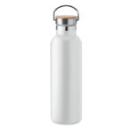 Dwuścienny termos ze stali 750 ml z bambusową pokrywką