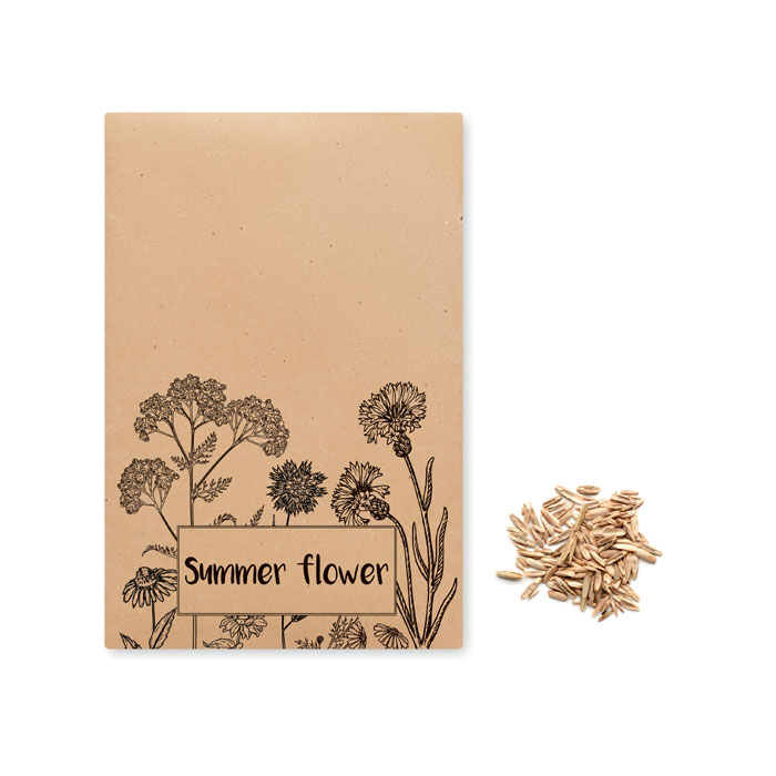 mo6502-13 Mieszanka nasion kwiatów letnich w kopercie z papieru kraft