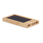 Bambusowy powerbank solarny 4000 mAh