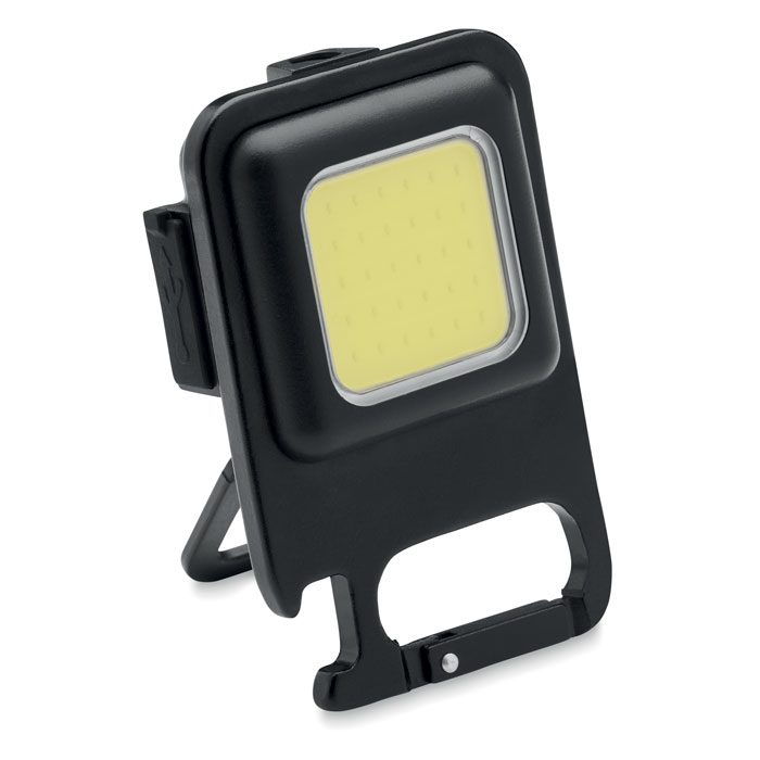 mo6702-03 Aluminiowa latarka COB z otwieraczem i karabińczykiem