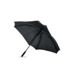 Czarny kwadratowy parasol automatyczny 27 cali, rozłożony