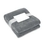 Koc polarowy z flaneli RPET 280 g/m², warianty koloru ziemi