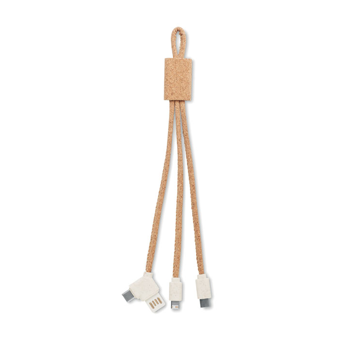 mo6812-13 Korkowy kabel USB-C do ładowania 3 w 1