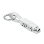Metalowy brelok z kablem USB-C 4 w 1