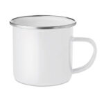 Emaliowany metalowy kubek w stylu vintage, pojemność 350 ml