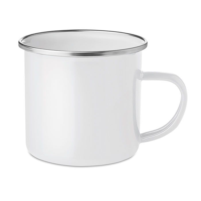 mo6917-06 Emaliowany metalowy kubek w stylu vintage, pojemność 350 ml
