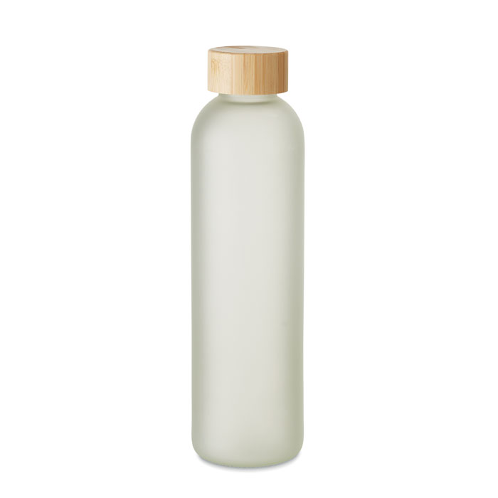 Szklana butelka na wodę 650 ml z bambusową pokrywką