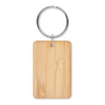 Prostokątny bambusowy brelok - obrazek 2