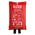 Koc gaśniczy w kolorze czerwonym wymiary 100x95cm