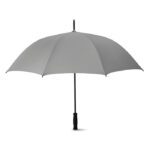 Biało-granatowy parasol automatyczny 27 cali, rozłożony