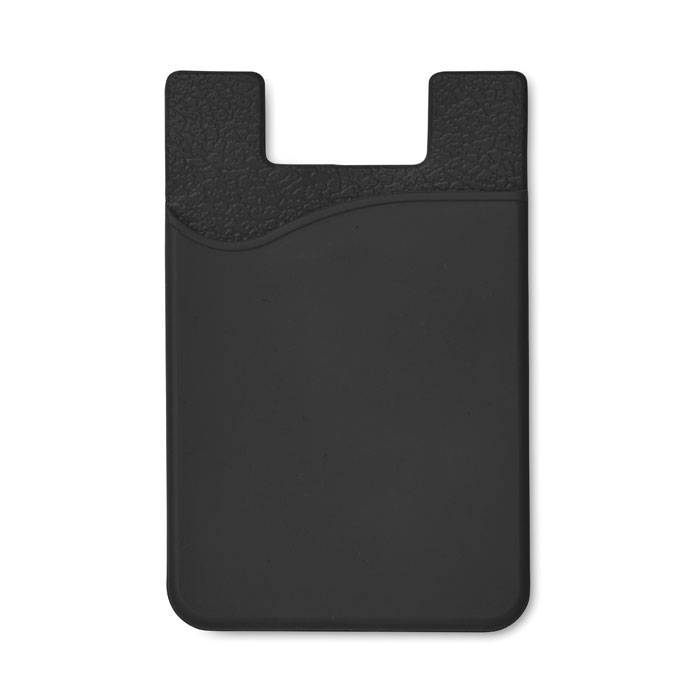 mo8736-03 Czarne silikonowe etui na karty przyklejane do smartfona