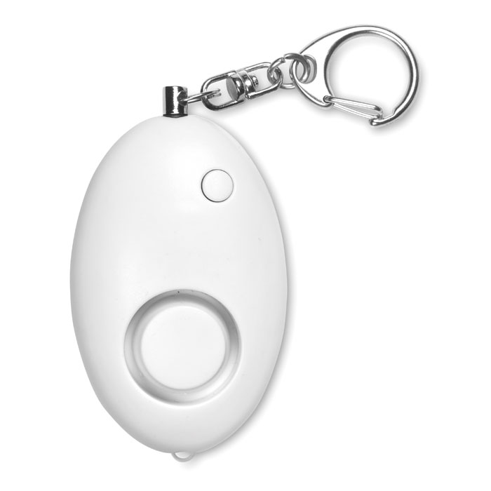 Mini alarm osobisty z zawleczką, biały