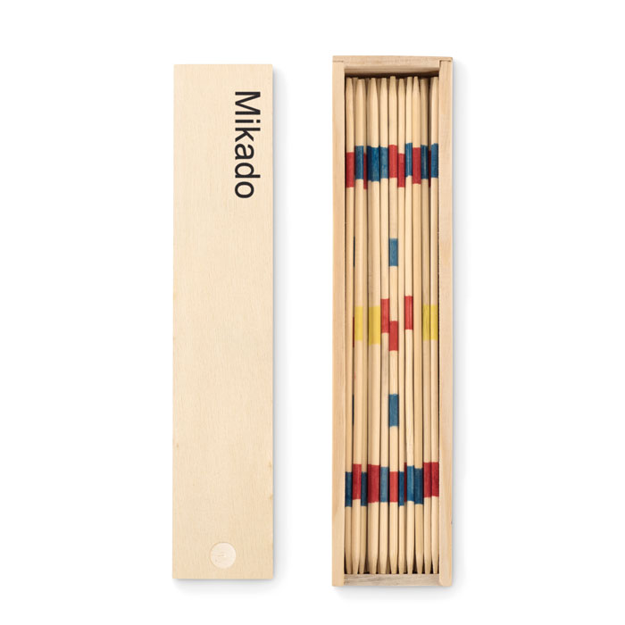 mo9189-40 Bambusowe mikado, patyczki i drewniane pudełko
