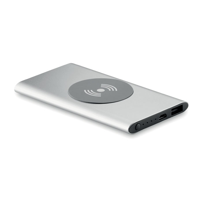 mo9498-16 Aluminiowy powerbank indukcyjny 4000 mAh