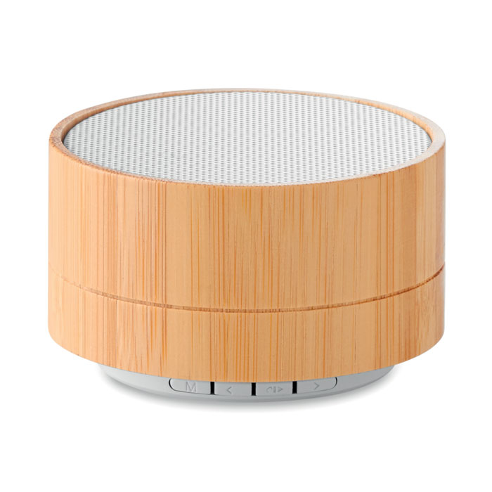 mo9609-06 Bambusowy głośnik bluetooth z podświetleniem u podstawy