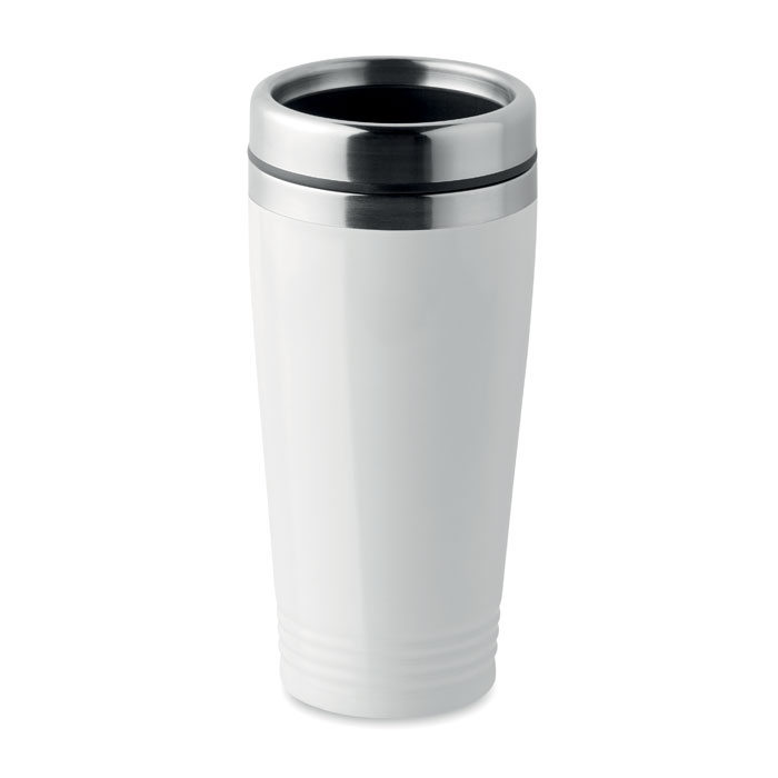mo9618-06 Dwuścienny kubek podróżny ze stali nierdzewnej, 400 ml, kolor czarny