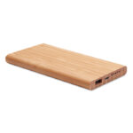 Bambusowy powerbank indukcyjny 6000 mAh, typ C