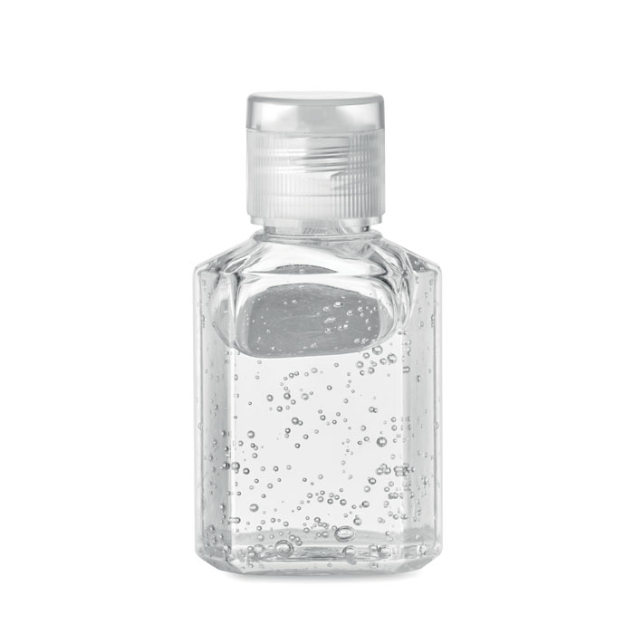 Przezroczysta butelka bezalkoholowego żelu do mycia rąk z klapką, 30 ml