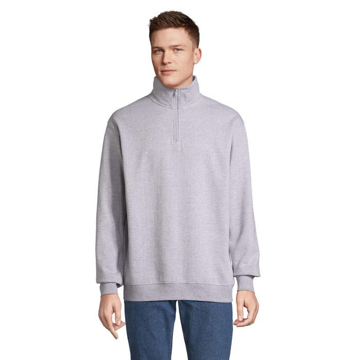 Unisex bluza rozpinana z wysokim kołnierzem na 1/4 zamka