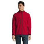 Męska kurtka softshell z zakrzywionymi rękawami, wodoodporna