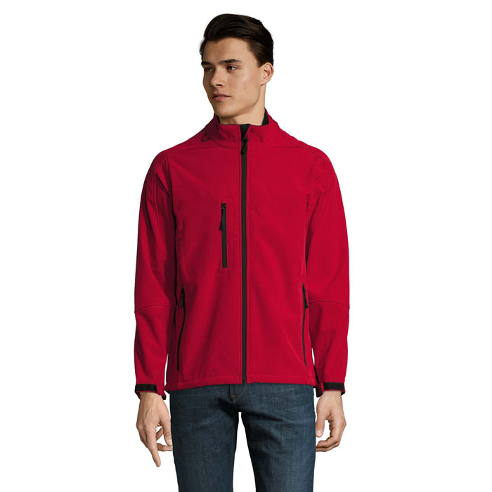 s46600-pe Męska kurtka softshell z zakrzywionymi rękawami, wodoodporna