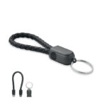 Brelok z kablem USB-C 60 W z plecionym detalem