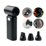 Przenośny wentylator turbo z diodami LED, czarny