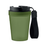 Jednościenny kubek z tworzywa PP z paskiem z RPET, 300 ml