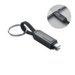 Aluminiowy brelok z kablem USB-C 60 W i ekranem LED
