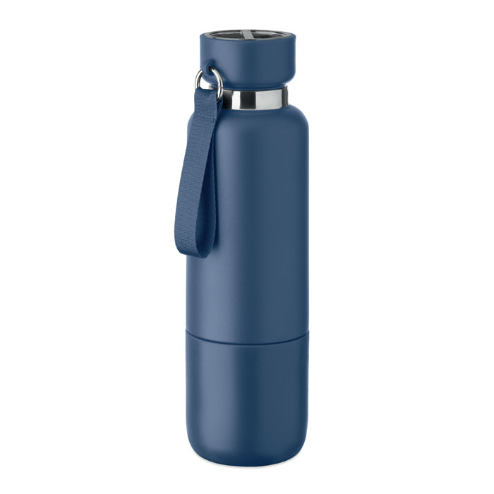 Butelka termiczna 500 ml ze stali z paskiem i kubkiem