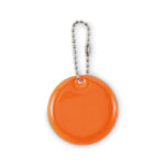 Okrągły odblaskowy brelok z PVC, fluorescencyjny żółty
