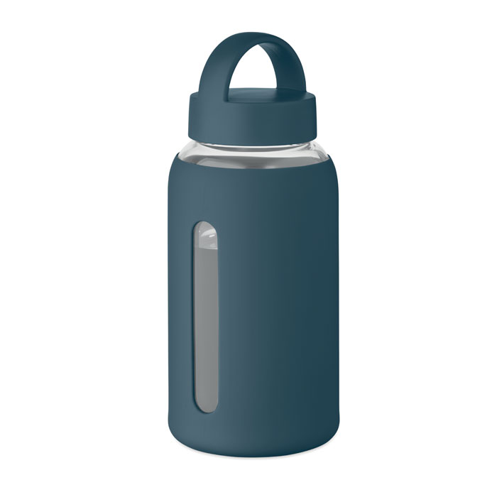 mo2912-85 Szklana butelka na wodę 600 ml w silikonowym pokrowcu