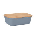 Lunchbox z polipropylenu z bambusową pokrywką